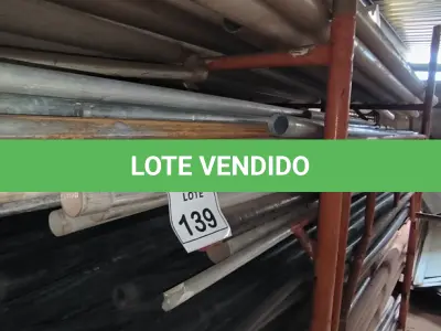 LOTE 139 - 01 LOTE COM CANOS DE ELETRODUTOS ZINCADOS TAMANHOS DIVERSOS. (NO ESTADO) ATENÇÃO! FAZER A VISITAÇÃO ANTES DE ARREMATAR, NÃO SABEMOS SE FUNCIONA, LEILÃO NÃO TEM GARANTIA E NEM DEVOLUÇÃO, SUJEITO A POSSÍVEIS AVARIAS VISÍVEIS/OCULTAS E/OU AUSÊNCIA DE COMPONENTES.