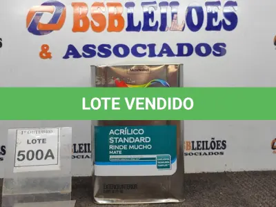 LOTE 500 - 01 LATA DE TINTA ACRILICA 18L NA COR BRANCA MARCA CORAL. (NO ESTADO, NÃO SABEMOS SE FUNCIONA. LEILÃO NÃO TEM GARANTIA E NEM DEVOLUÇÃO, SUJEITO A POSSÍVEIS AVARIAS VISÍVEIS/OCULTAS E/OU AUSÊNCIA DE COMPONENTES)