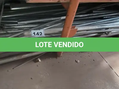 LOTE 142 - 01 LOTE COM CANOS DE ELETRODUTOS ZINCADOS TAMANHOS DIVERSOS. (NO ESTADO) ATENÇÃO! FAZER A VISITAÇÃO ANTES DE ARREMATAR, NÃO SABEMOS SE FUNCIONA, LEILÃO NÃO TEM GARANTIA E NEM DEVOLUÇÃO, SUJEITO A POSSÍVEIS AVARIAS VISÍVEIS/OCULTAS E/OU AUSÊNCIA DE COMPONENTES.