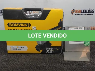 LOTE 200 - 01 ESMERILHADEIRA PORTÁTIL COM DUAS BATERIAS   MALETA E ACESSÓRIOS (PRODUTO NOVO) (NO ESTADO) ATENÇÃO! FAZER A VISITAÇÃO ANTES DE ARREMATAR, NÃO SABEMOS SE FUNCIONA, LEILÃO NÃO TEM GARANTIA E NEM DEVOLUÇÃO, SUJEITO A POSSÍVEIS AVARIAS VISÍVEIS/OCULTAS E/OU AUSÊNCIA DE COMPONENTES.