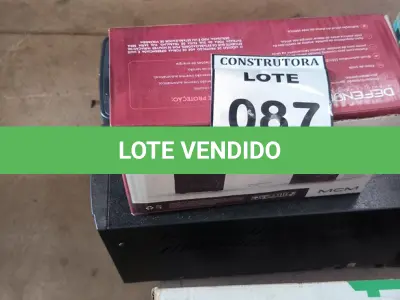 LOTE 087 - 02 ESTABILIZADORES E 01 NOBREAK. (NO ESTADO) ATENÇÃO! FAZER A VISITAÇÃO ANTES DE ARREMATAR, NÃO SABEMOS SE FUNCIONA, LEILÃO NÃO TEM GARANTIA E NEM DEVOLUÇÃO, SUJEITO A POSSÍVEIS AVARIAS VISÍVEIS/OCULTAS E/OU AUSÊNCIA DE COMPONENTES.