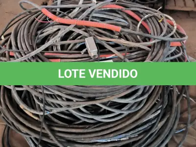 LOTE 002 - 01 LOTE COM CABOS ELÉTRICOS DIVERSOS. (NO ESTADO) ATENÇÃO! FAZER A VISITAÇÃO ANTES DE ARREMATAR, NÃO SABEMOS SE FUNCIONA, LEILÃO NÃO TEM GARANTIA E NEM DEVOLUÇÃO, SUJEITO A POSSÍVEIS AVARIAS VISÍVEIS/OCULTAS E/OU AUSÊNCIA DE COMPONENTES.