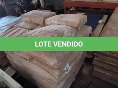 LOTE 021 - 01 PALETE COM SACOS DE 40KG DE GESSO. (NO ESTADO) ATENÇÃO! FAZER A VISITAÇÃO ANTES DE ARREMATAR, NÃO SABEMOS SE FUNCIONA, LEILÃO NÃO TEM GARANTIA E NEM DEVOLUÇÃO, SUJEITO A POSSÍVEIS AVARIAS VISÍVEIS/OCULTAS E/OU AUSÊNCIA DE COMPONENTES.