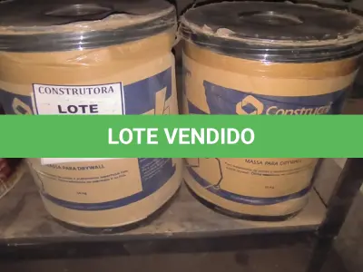 LOTE 113 - 02 BALDES DE MASSA PARA DRYWALL. (NO ESTADO) ATENÇÃO! FAZER A VISITAÇÃO ANTES DE ARREMATAR, NÃO SABEMOS SE FUNCIONA, LEILÃO NÃO TEM GARANTIA E NEM DEVOLUÇÃO, SUJEITO A POSSÍVEIS AVARIAS VISÍVEIS/OCULTAS E/OU AUSÊNCIA DE COMPONENTES.