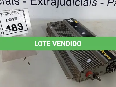 LOTE 483 - 01 INVERSOR DE ENERGIA XANTREX XPOWER 1750 PLUS. (NO ESTADO) ATENÇÃO! FAZER A VISITAÇÃO ANTES DE ARREMATAR, NÃO SABEMOS SE FUNCIONA, LEILÃO NÃO TEM GARANTIA E NEM DEVOLUÇÃO, SUJEITO A POSSÍVEIS AVARIAS VISÍVEIS/OCULTAS E/OU AUSÊNCIA DE COMPONENTES.
