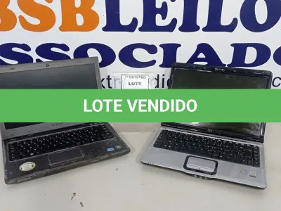 LOTE 439 - 02 NOTEBOOKS MARCAS DELL E HP. (NO ESTADO) ATENÇÃO! FAZER A VISITAÇÃO ANTES DE ARREMATAR, NÃO SABEMOS SE FUNCIONA, LEILÃO NÃO TEM GARANTIA E NEM DEVOLUÇÃO, SUJEITO A POSSÍVEIS AVARIAS VISÍVEIS/OCULTAS E/OU AUSÊNCIA DE COMPONENTES.