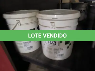 LOTE 103 - 02 BALDES DE ADESIVO GLOBALFIX 23KG . (NO ESTADO) ATENÇÃO! FAZER A VISITAÇÃO ANTES DE ARREMATAR, NÃO SABEMOS SE FUNCIONA, LEILÃO NÃO TEM GARANTIA E NEM DEVOLUÇÃO, SUJEITO A POSSÍVEIS AVARIAS VISÍVEIS/OCULTAS E/OU AUSÊNCIA DE COMPONENTES.