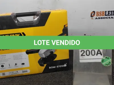 LOTE 200 - 01 ESMERILHADEIRA PORTÁTIL COM DUAS BATERIAS   MALETA E ACESSÓRIOS (PRODUTO NOVO) (NO ESTADO) ATENÇÃO! FAZER A VISITAÇÃO ANTES DE ARREMATAR, NÃO SABEMOS SE FUNCIONA, LEILÃO NÃO TEM GARANTIA E NEM DEVOLUÇÃO, SUJEITO A POSSÍVEIS AVARIAS VISÍVEIS/OCULTAS E/OU AUSÊNCIA DE COMPONENTES.