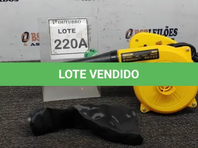 LOTE 220 - 01 SOPRADOR E ASPIRADOR ELÉTRICO 220V 700W 13600RPM (PRODUTO NOVO) (NO ESTADO) ATENÇÃO! FAZER A VISITAÇÃO ANTES DE ARREMATAR, NÃO SABEMOS SE FUNCIONA, LEILÃO NÃO TEM GARANTIA E NEM DEVOLUÇÃO, SUJEITO A POSSÍVEIS AVARIAS VISÍVEIS/OCULTAS E/OU AUSÊNCIA DE COMPONENTES.