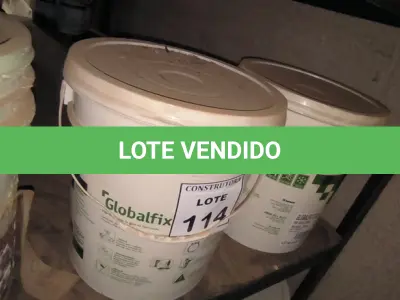 LOTE 114 - 02 BALDES DE ADESIVOS GLOBALFIX 23KG . (NO ESTADO) ATENÇÃO! FAZER A VISITAÇÃO ANTES DE ARREMATAR, NÃO SABEMOS SE FUNCIONA, LEILÃO NÃO TEM GARANTIA E NEM DEVOLUÇÃO, SUJEITO A POSSÍVEIS AVARIAS VISÍVEIS/OCULTAS E/OU AUSÊNCIA DE COMPONENTES.
