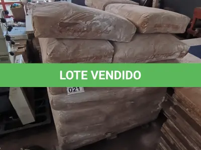 LOTE 021 - 01 PALETE COM SACOS DE 40KG DE GESSO. (NO ESTADO) ATENÇÃO! FAZER A VISITAÇÃO ANTES DE ARREMATAR, NÃO SABEMOS SE FUNCIONA, LEILÃO NÃO TEM GARANTIA E NEM DEVOLUÇÃO, SUJEITO A POSSÍVEIS AVARIAS VISÍVEIS/OCULTAS E/OU AUSÊNCIA DE COMPONENTES.