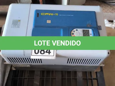 LOTE 084 - 01 INVERSORA WEG MODELO:BRCFW110088T4SZ 380-480VOLTS. (NO ESTADO) ATENÇÃO! FAZER A VISITAÇÃO ANTES DE ARREMATAR, NÃO SABEMOS SE FUNCIONA, LEILÃO NÃO TEM GARANTIA E NEM DEVOLUÇÃO, SUJEITO A POSSÍVEIS AVARIAS VISÍVEIS/OCULTAS E/OU AUSÊNCIA DE COMPONENTES.