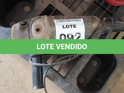 LOTE 092 - 01 LIXADEIRA ANGULAR. (NO ESTADO) ATENÇÃO! FAZER A VISITAÇÃO ANTES DE ARREMATAR, NÃO SABEMOS SE FUNCIONA, LEILÃO NÃO TEM GARANTIA E NEM DEVOLUÇÃO, SUJEITO A POSSÍVEIS AVARIAS VISÍVEIS/OCULTAS E/OU AUSÊNCIA DE COMPONENTES.