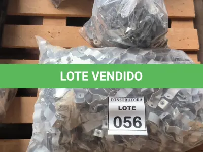 LOTE 056 - 01 LOTE COM ABRAÇADEIRAS PARA CANOS. (NO ESTADO) ATENÇÃO! FAZER A VISITAÇÃO ANTES DE ARREMATAR, NÃO SABEMOS SE FUNCIONA, LEILÃO NÃO TEM GARANTIA E NEM DEVOLUÇÃO, SUJEITO A POSSÍVEIS AVARIAS VISÍVEIS/OCULTAS E/OU AUSÊNCIA DE COMPONENTES.