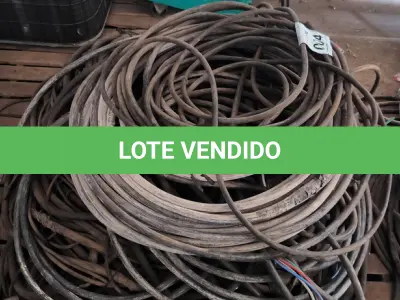 LOTE 004 - 01 LOTE COM CABOS ELÉTRICOS DIVERSOS. (NO ESTADO) ATENÇÃO! FAZER A VISITAÇÃO ANTES DE ARREMATAR, NÃO SABEMOS SE FUNCIONA, LEILÃO NÃO TEM GARANTIA E NEM DEVOLUÇÃO, SUJEITO A POSSÍVEIS AVARIAS VISÍVEIS/OCULTAS E/OU AUSÊNCIA DE COMPONENTES.