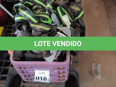 LOTE 018 - 01 LOTE COM CINTOS DE SEGURANÇA PARA OBRAS.(CAIXA NAO INCLUSA) (NO ESTADO) ATENÇÃO! FAZER A VISITAÇÃO ANTES DE ARREMATAR, NÃO SABEMOS SE FUNCIONA, LEILÃO NÃO TEM GARANTIA E NEM DEVOLUÇÃO, SUJEITO A POSSÍVEIS AVARIAS VISÍVEIS/OCULTAS E/OU AUSÊNCIA DE COMPONENTES.