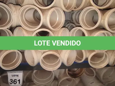 LOTE 361 - 01 LOTE COM JUNÇÃO DUPLA EM PVC PARA ESGOTO 100X100. (NO ESTADO) ATENÇÃO! FAZER A VISITAÇÃO ANTES DE ARREMATAR, NÃO SABEMOS SE FUNCIONA, LEILÃO NÃO TEM GARANTIA E NEM DEVOLUÇÃO, SUJEITO A POSSÍVEIS AVARIAS VISÍVEIS/OCULTAS E/OU AUSÊNCIA DE COMPONENTES.