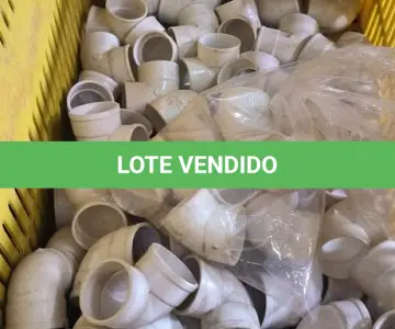 LOTE 338 - 01 LOTE COM JOELHOS DN 40 PARA ESGOTO. (CAIXA ORGANIZADORA NAO INCLUSA) (NO ESTADO) ATENÇÃO! FAZER A VISITAÇÃO ANTES DE ARREMATAR, NÃO SABEMOS SE FUNCIONA, LEILÃO NÃO TEM GARANTIA E NEM DEVOLUÇÃO, SUJEITO A POSSÍVEIS AVARIAS VISÍVEIS/OCULTAS E/OU AUSÊNCIA DE COMPONENTES.