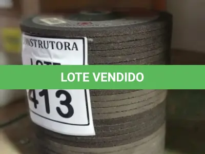 LOTE 413 - 25 DISCO DE DESBASTE DE 7” PARA LIXADEIRA. (NO ESTADO) ATENÇÃO! FAZER A VISITAÇÃO ANTES DE ARREMATAR, NÃO SABEMOS SE FUNCIONA, LEILÃO NÃO TEM GARANTIA E NEM DEVOLUÇÃO, SUJEITO A POSSÍVEIS AVARIAS VISÍVEIS/OCULTAS E/OU AUSÊNCIA DE COMPONENTES.