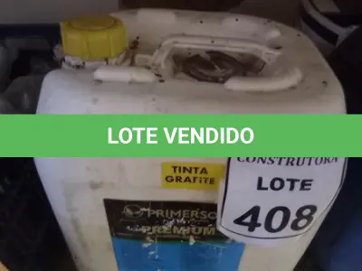 LOTE 408 - 01 BALDE DE ZARCÃO GRAFITE E 01 LATA DE COLA BRANCA. (NO ESTADO) ATENÇÃO! FAZER A VISITAÇÃO ANTES DE ARREMATAR, NÃO SABEMOS SE FUNCIONA, LEILÃO NÃO TEM GARANTIA E NEM DEVOLUÇÃO, SUJEITO A POSSÍVEIS AVARIAS VISÍVEIS/OCULTAS E/OU AUSÊNCIA DE COMPONENTES.