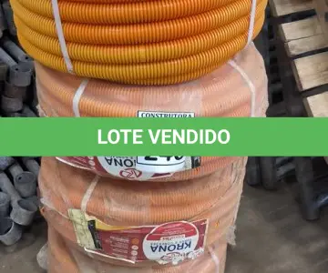 LOTE 246 - 04 ROLOS DE MANGUEIRA CORRUGADA DE 1”. (NO ESTADO) ATENÇÃO! FAZER A VISITAÇÃO ANTES DE ARREMATAR, NÃO SABEMOS SE FUNCIONA, LEILÃO NÃO TEM GARANTIA E NEM DEVOLUÇÃO, SUJEITO A POSSÍVEIS AVARIAS VISÍVEIS/OCULTAS E/OU AUSÊNCIA DE COMPONENTES.