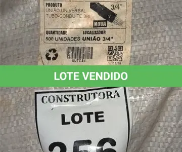 LOTE 356 - 01 SACOS COM UNIÃO UNIVERSAL ¾. (NO ESTADO) ATENÇÃO! FAZER A VISITAÇÃO ANTES DE ARREMATAR, NÃO SABEMOS SE FUNCIONA, LEILÃO NÃO TEM GARANTIA E NEM DEVOLUÇÃO, SUJEITO A POSSÍVEIS AVARIAS VISÍVEIS/OCULTAS E/OU AUSÊNCIA DE COMPONENTES.