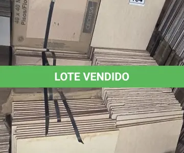 LOTE 164 - 01 LOTE COM APROXIMADAMENTE 18 CAIXAS COM PISOS FLOOR TILES 40X40CM MODULAR. (NO ESTADO) ATENÇÃO! FAZER A VISITAÇÃO ANTES DE ARREMATAR, NÃO SABEMOS SE FUNCIONA, LEILÃO NÃO TEM GARANTIA E NEM DEVOLUÇÃO, SUJEITO A POSSÍVEIS AVARIAS VISÍVEIS/OCULTAS E/OU AUSÊNCIA DE COMPONENTES.