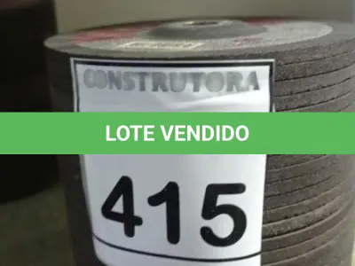 LOTE 415 - 25 DISCO DE DESBASTE DE 7” PARA LIXADEIRA. (NO ESTADO) ATENÇÃO! FAZER A VISITAÇÃO ANTES DE ARREMATAR, NÃO SABEMOS SE FUNCIONA, LEILÃO NÃO TEM GARANTIA E NEM DEVOLUÇÃO, SUJEITO A POSSÍVEIS AVARIAS VISÍVEIS/OCULTAS E/OU AUSÊNCIA DE COMPONENTES.