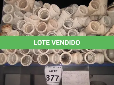 LOTE 377 - 01 LOTE COM JUNÇÃO EM PVC PARA ESGOTO DE 50X50MM. (NO ESTADO) ATENÇÃO! FAZER A VISITAÇÃO ANTES DE ARREMATAR, NÃO SABEMOS SE FUNCIONA, LEILÃO NÃO TEM GARANTIA E NEM DEVOLUÇÃO, SUJEITO A POSSÍVEIS AVARIAS VISÍVEIS/OCULTAS E/OU AUSÊNCIA DE COMPONENTES.
