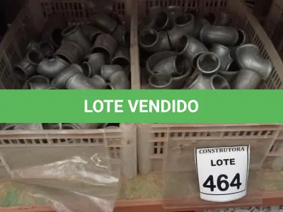 LOTE 464 - 01 LOTE COM TE DE REDUÇÃO E NYPLES DUPLOS EM FERRO GALVANIZADOS. (CAIXA ORGANIZADORA NAO INCLUSA) (NO ESTADO) ATENÇÃO! FAZER A VISITAÇÃO ANTES DE ARREMATAR, NÃO SABEMOS SE FUNCIONA, LEILÃO NÃO TEM GARANTIA E NEM DEVOLUÇÃO, SUJEITO A POSSÍVEIS AVARIAS VISÍVEIS/OCULTAS E/OU AUSÊNCIA DE COMPONENTES.