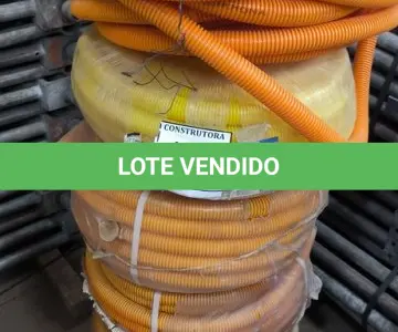 LOTE 248 - 04 ROLOS DE MANGUEIRA CORRUGADA DE 1” (NO ESTADO) ATENÇÃO! FAZER A VISITAÇÃO ANTES DE ARREMATAR, NÃO SABEMOS SE FUNCIONA, LEILÃO NÃO TEM GARANTIA E NEM DEVOLUÇÃO, SUJEITO A POSSÍVEIS AVARIAS VISÍVEIS/OCULTAS E/OU AUSÊNCIA DE COMPONENTES.