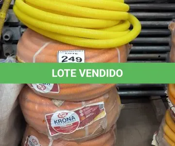 LOTE 249 - 04 ROLOS DE MANGUEIRA CORRUGADA DE 1” (NO ESTADO) ATENÇÃO! FAZER A VISITAÇÃO ANTES DE ARREMATAR, NÃO SABEMOS SE FUNCIONA, LEILÃO NÃO TEM GARANTIA E NEM DEVOLUÇÃO, SUJEITO A POSSÍVEIS AVARIAS VISÍVEIS/OCULTAS E/OU AUSÊNCIA DE COMPONENTES.