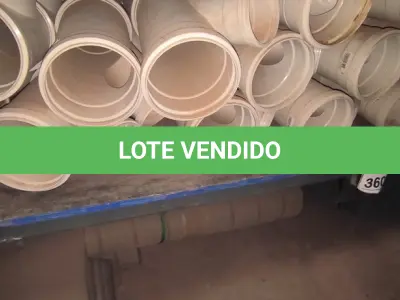 LOTE 360 - 01 LOTE COM JUNÇÃO SIMPLES EM PVC PARA ESGOTO DN 150X100MM. (NO ESTADO) ATENÇÃO! FAZER A VISITAÇÃO ANTES DE ARREMATAR, NÃO SABEMOS SE FUNCIONA, LEILÃO NÃO TEM GARANTIA E NEM DEVOLUÇÃO, SUJEITO A POSSÍVEIS AVARIAS VISÍVEIS/OCULTAS E/OU AUSÊNCIA DE COMPONENTES.