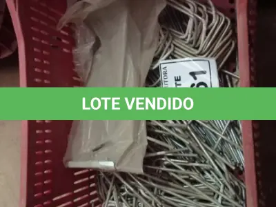 LOTE 461 - 01 LOTE COM GRAMPOS PARA TELHADO. (CAIXA ORGANIZADORA NAO INCLUSA) (NO ESTADO) ATENÇÃO! FAZER A VISITAÇÃO ANTES DE ARREMATAR, NÃO SABEMOS SE FUNCIONA, LEILÃO NÃO TEM GARANTIA E NEM DEVOLUÇÃO, SUJEITO A POSSÍVEIS AVARIAS VISÍVEIS/OCULTAS E/OU AUSÊNCIA DE COMPONENTES.