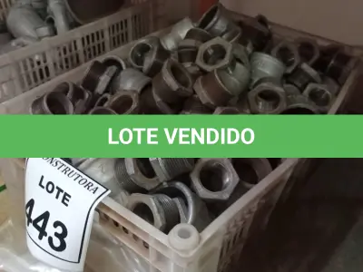 LOTE 443 - 01 LOTE COM BUCHA E LUVAS DE REDUÇÃO EM FERRO GALVANIZADO. (CAIXA ORGANIZADORA NAO INCLUSA) (NO ESTADO) ATENÇÃO! FAZER A VISITAÇÃO ANTES DE ARREMATAR, NÃO SABEMOS SE FUNCIONA, LEILÃO NÃO TEM GARANTIA E NEM DEVOLUÇÃO, SUJEITO A POSSÍVEIS AVARIAS VISÍVEIS/OCULTAS E/OU AUSÊNCIA DE COMPONENTES.