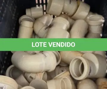 LOTE 336 - 01 LOTE COM REDUÇÕES 75X50, JOELHOS DN 50 E CURVA DE 40 PARA ESGOTO. (CAIXA ORGANIZADORA NAO INCLUSA) (NO ESTADO) ATENÇÃO! FAZER A VISITAÇÃO ANTES DE ARREMATAR, NÃO SABEMOS SE FUNCIONA, LEILÃO NÃO TEM GARANTIA E NEM DEVOLUÇÃO, SUJEITO A POSSÍVEIS AVARIAS VISÍVEIS/OCULTAS E/OU AUSÊNCIA DE COMPONENTES.