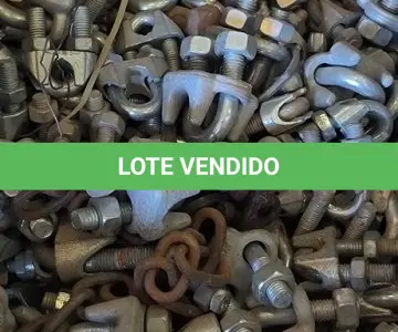 LOTE 218 - 01 LOTE COM GRAMPOS PARA CABOS DE AÇO. (CAIXA ORGANIZADORA NAO INCLUSA) (NO ESTADO) ATENÇÃO! FAZER A VISITAÇÃO ANTES DE ARREMATAR, NÃO SABEMOS SE FUNCIONA, LEILÃO NÃO TEM GARANTIA E NEM DEVOLUÇÃO, SUJEITO A POSSÍVEIS AVARIAS VISÍVEIS/OCULTAS E/OU AUSÊNCIA DE COMPONENTES.