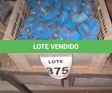LOTE 375 - 01 LOTE COM JOELHOS PARA ÁGUA DN25X ¾ COM ROSCA E ADAPTADORES 25X3/4 AZUL. (NO ESTADO) ATENÇÃO! FAZER A VISITAÇÃO ANTES DE ARREMATAR, NÃO SABEMOS SE FUNCIONA, LEILÃO NÃO TEM GARANTIA E NEM DEVOLUÇÃO, SUJEITO A POSSÍVEIS AVARIAS VISÍVEIS/OCULTAS E/OU AUSÊNCIA DE COMPONENTES.