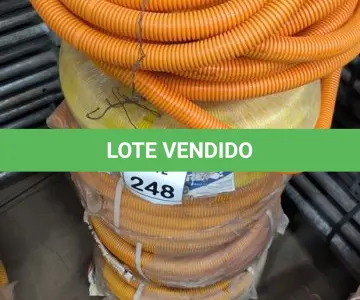 LOTE 248 - 04 ROLOS DE MANGUEIRA CORRUGADA DE 1” (NO ESTADO) ATENÇÃO! FAZER A VISITAÇÃO ANTES DE ARREMATAR, NÃO SABEMOS SE FUNCIONA, LEILÃO NÃO TEM GARANTIA E NEM DEVOLUÇÃO, SUJEITO A POSSÍVEIS AVARIAS VISÍVEIS/OCULTAS E/OU AUSÊNCIA DE COMPONENTES.