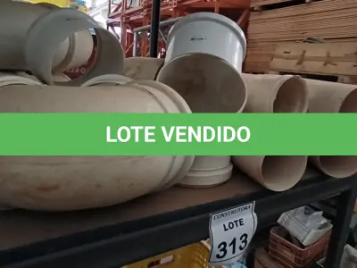 LOTE 313 - 01 LOTE COM CURVAS, JOELHOS PARA ESGOTO TAMANHOS DIVERSOS. (NO ESTADO) ATENÇÃO! FAZER A VISITAÇÃO ANTES DE ARREMATAR, NÃO SABEMOS SE FUNCIONA, LEILÃO NÃO TEM GARANTIA E NEM DEVOLUÇÃO, SUJEITO A POSSÍVEIS AVARIAS VISÍVEIS/OCULTAS E/OU AUSÊNCIA DE COMPONENTES.