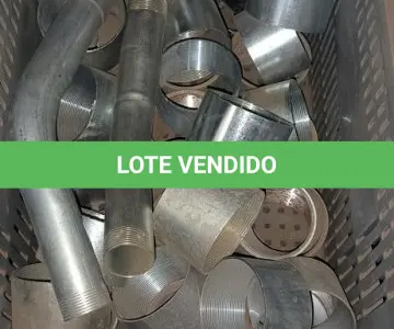 LOTE 273 - 01 LOTE COM LUVAS DE ELETRODUTO ZINCADA 3”. (CAIXA ORGANIZADORA NAO INCLUSA) (NO ESTADO) ATENÇÃO! FAZER A VISITAÇÃO ANTES DE ARREMATAR, NÃO SABEMOS SE FUNCIONA, LEILÃO NÃO TEM GARANTIA E NEM DEVOLUÇÃO, SUJEITO A POSSÍVEIS AVARIAS VISÍVEIS/OCULTAS E/OU AUSÊNCIA DE COMPONENTES.