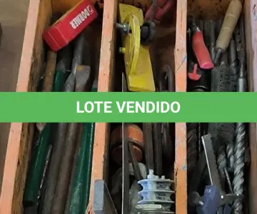 LOTE 231 - 01 LOTE COM BROCAS DIVERSAS ,PONTEIROS E TRALHADEIRAS . (NO ESTADO) ATENÇÃO! FAZER A VISITAÇÃO ANTES DE ARREMATAR, NÃO SABEMOS SE FUNCIONA, LEILÃO NÃO TEM GARANTIA E NEM DEVOLUÇÃO, SUJEITO A POSSÍVEIS AVARIAS VISÍVEIS/OCULTAS E/OU AUSÊNCIA DE COMPONENTES.
