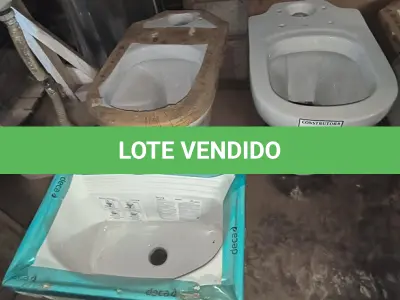 LOTE 198 - 02 VASOS SANITÁRIOS E 01 TANQUE DECA. (NO ESTADO) ATENÇÃO! FAZER A VISITAÇÃO ANTES DE ARREMATAR, NÃO SABEMOS SE FUNCIONA, LEILÃO NÃO TEM GARANTIA E NEM DEVOLUÇÃO, SUJEITO A POSSÍVEIS AVARIAS VISÍVEIS/OCULTAS E/OU AUSÊNCIA DE COMPONENTES.