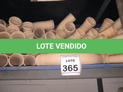 LOTE 365 - 01 LOTE COM CURVA LONGA EM PVC PARA ESGOTO DN75. (NO ESTADO) ATENÇÃO! FAZER A VISITAÇÃO ANTES DE ARREMATAR, NÃO SABEMOS SE FUNCIONA, LEILÃO NÃO TEM GARANTIA E NEM DEVOLUÇÃO, SUJEITO A POSSÍVEIS AVARIAS VISÍVEIS/OCULTAS E/OU AUSÊNCIA DE COMPONENTES.