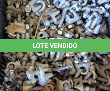 LOTE 218 - 01 LOTE COM GRAMPOS PARA CABOS DE AÇO. (CAIXA ORGANIZADORA NAO INCLUSA) (NO ESTADO) ATENÇÃO! FAZER A VISITAÇÃO ANTES DE ARREMATAR, NÃO SABEMOS SE FUNCIONA, LEILÃO NÃO TEM GARANTIA E NEM DEVOLUÇÃO, SUJEITO A POSSÍVEIS AVARIAS VISÍVEIS/OCULTAS E/OU AUSÊNCIA DE COMPONENTES.