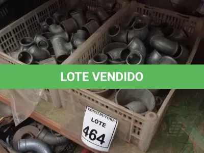 LOTE 464 - 01 LOTE COM TE DE REDUÇÃO E NYPLES DUPLOS EM FERRO GALVANIZADOS. (CAIXA ORGANIZADORA NAO INCLUSA) (NO ESTADO) ATENÇÃO! FAZER A VISITAÇÃO ANTES DE ARREMATAR, NÃO SABEMOS SE FUNCIONA, LEILÃO NÃO TEM GARANTIA E NEM DEVOLUÇÃO, SUJEITO A POSSÍVEIS AVARIAS VISÍVEIS/OCULTAS E/OU AUSÊNCIA DE COMPONENTES.