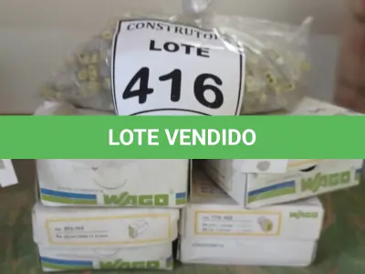 LOTE 416 - 01 LOTE COM CONECTORES PARA FIOS ELÉTRICOS 2X AWG12,CU MAX. (NO ESTADO) ATENÇÃO! FAZER A VISITAÇÃO ANTES DE ARREMATAR, NÃO SABEMOS SE FUNCIONA, LEILÃO NÃO TEM GARANTIA E NEM DEVOLUÇÃO, SUJEITO A POSSÍVEIS AVARIAS VISÍVEIS/OCULTAS E/OU AUSÊNCIA DE COMPONENTES.