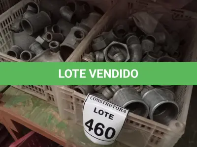 LOTE 460 - 01 LOTE COM LUVAS DE REDUÇÃO EM FERRO GALVANIZADO 1,1/2. (NO ESTADO) ATENÇÃO! FAZER A VISITAÇÃO ANTES DE ARREMATAR, NÃO SABEMOS SE FUNCIONA, LEILÃO NÃO TEM GARANTIA E NEM DEVOLUÇÃO, SUJEITO A POSSÍVEIS AVARIAS VISÍVEIS/OCULTAS E/OU AUSÊNCIA DE COMPONENTES.