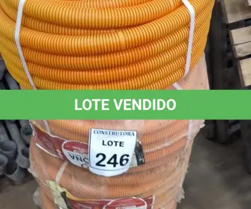 LOTE 246 - 04 ROLOS DE MANGUEIRA CORRUGADA DE 1”. (NO ESTADO) ATENÇÃO! FAZER A VISITAÇÃO ANTES DE ARREMATAR, NÃO SABEMOS SE FUNCIONA, LEILÃO NÃO TEM GARANTIA E NEM DEVOLUÇÃO, SUJEITO A POSSÍVEIS AVARIAS VISÍVEIS/OCULTAS E/OU AUSÊNCIA DE COMPONENTES.