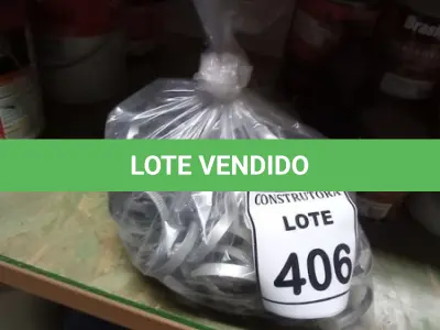 LOTE 406 - 01 SACO COM ABRAÇADEIRAS. (NO ESTADO) ATENÇÃO! FAZER A VISITAÇÃO ANTES DE ARREMATAR, NÃO SABEMOS SE FUNCIONA, LEILÃO NÃO TEM GARANTIA E NEM DEVOLUÇÃO, SUJEITO A POSSÍVEIS AVARIAS VISÍVEIS/OCULTAS E/OU AUSÊNCIA DE COMPONENTES.